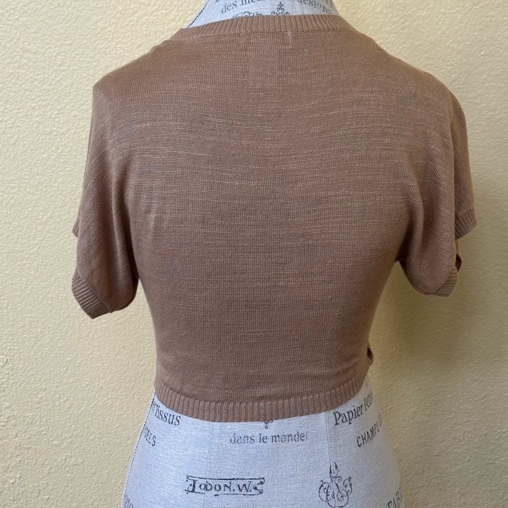 L*Space “Riley” Cropped Sweater Knit Top in Toffee Size XS New Without Tags! - Picture 10 of 11